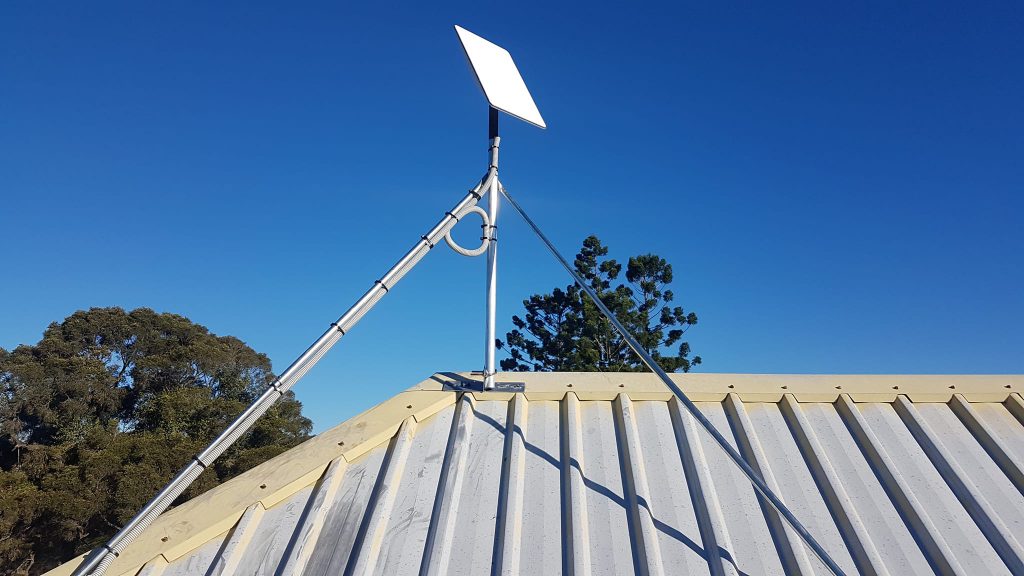 Satellite Internet Receiver mounted on house roof